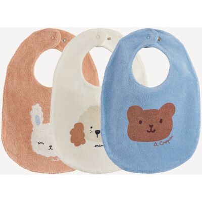 La Redoute COLLECTIONS Lote De 3 Baberos De Tejido Rizo Con Impresiones De Animales. Talla talla única. Color La Redoute COLLECTIONS Lote De 3 Baberos De Tejido Rizo Con Impresiones De Animales. Talla talla única. Color