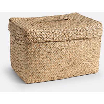 LA REDOUTE INTERIEURS Cesta de almacenamiento - Rectangular, Fibras vegetales, Beige LA REDOUTE INTERIEURS Cesta de almacenamiento - Rectangular, Fibras vegetales, Beige