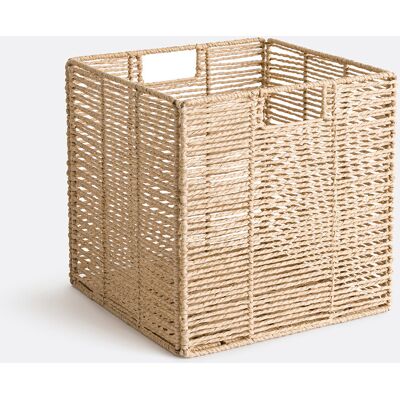 LA REDOUTE INTERIEURS Cesta plegable de papel Beige - Cesta de almacenamiento LA REDOUTE INTERIEURS Cesta plegable de papel Beige - Cesta de almacenamiento