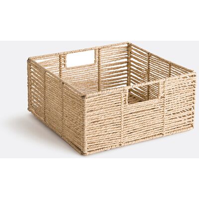 LA REDOUTE INTERIEURS Cesta plegable de papel Beige - Cesta LA REDOUTE INTERIEURS Cesta plegable de papel Beige - Cesta