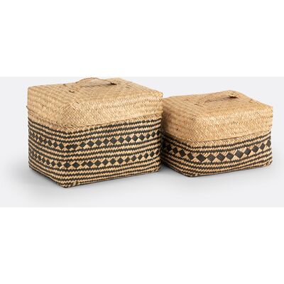 Conjunto de Cestas LA REDOUTE INTERIEURS - Tejido Bicolor - Decoración y Uso Conjunto de Cestas LA REDOUTE INTERIEURS - Tejido Bicolor - Decoración y Uso