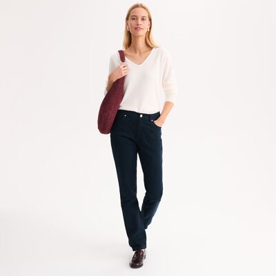 ANNE WEYBURN Pantalón recto de 5 bolsillos de algodón elástico. Color ANNE WEYBURN Pantalón recto de 5 bolsillos de algodón elástico. Color