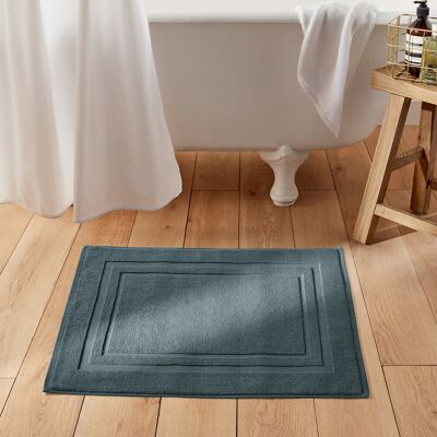 LA REDOUTE INTERIEURS Alfombra de baño de algodón azul - Alfombra LA REDOUTE INTERIEURS Alfombra de baño de algodón azul - Alfombra