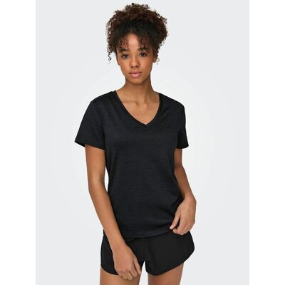 ONLY Play Camiseta de Entrenamiento para Mujeres - Melange Deportiva V-Agujero ONLY Play Camiseta de Entrenamiento para Mujeres - Melange Deportiva V-Agujero