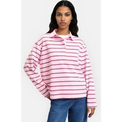 La Redoute Camiseta de rayas con cuello polo y manga larga. Talla L. Color La Redoute Camiseta de rayas con cuello polo y manga larga. Talla L. Color