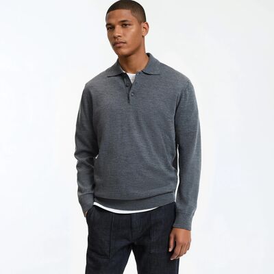 La Redoute Jersey con cuello de polo de lana merina, Signature ALFRED. Talla M. Color La Redoute Jersey con cuello de polo de lana merina, Signature ALFRED. Talla M. Color