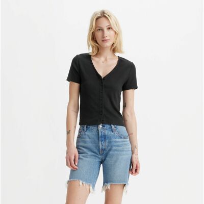 Levis Camiseta corta con cuello de pico. Color Levis Camiseta corta con cuello de pico. Color