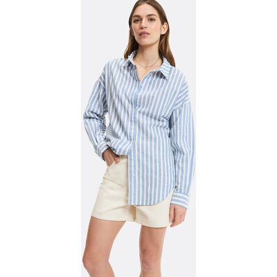 La Redoute Camisa oversize a rayas de manga larga, Signature APOLLINE. Talla 46. Color La Redoute Camisa oversize a rayas de manga larga, Signature APOLLINE. Talla 46. Color