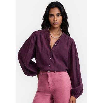 La Redoute Camisa oversize con cuello mao, Signature LISE. Talla XXL. Color La Redoute Camisa oversize con cuello mao, Signature LISE. Talla XXL. Color