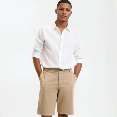 La Redoute Camisa de lino recta, Signature CARL. Talla 45/46. Color La Redoute Camisa de lino recta, Signature CARL. Talla 45/46. Color