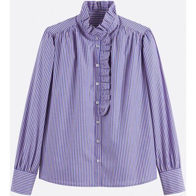 La Redoute Camisa de rayas, cuello victoriano, Signature CHARLÈNE. Talla 46. Color La Redoute Camisa de rayas, cuello victoriano, Signature CHARLÈNE. Talla 46. Color