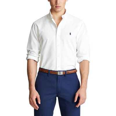 POLO RALPH LAUREN Camisa Oxford, ceñida, teñida en pieza. Color POLO RALPH LAUREN Camisa Oxford, ceñida, teñida en pieza. Color