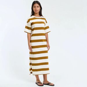 La Redoute Vestido largo de rayas con botones y de manga corta. Talla XS. Color La Redoute Vestido largo de rayas con botones y de manga corta. Talla XS. Color