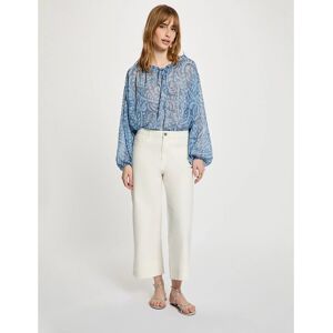MORGAN Blusa estampada con cuello de pico. Color MORGAN Blusa estampada con cuello de pico. Color