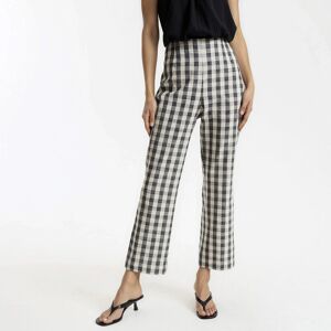 La Redoute Pantalón 7/8 de corte bootcut con estampado de cuadros vichy. Talla 40. Color La Redoute Pantalón 7/8 de corte bootcut con estampado de cuadros vichy. Talla 40. Color