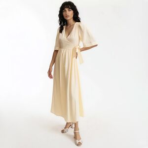 La Redoute Vestido largo cruzado de manga corta. Talla 40. Color La Redoute Vestido largo cruzado de manga corta. Talla 40. Color