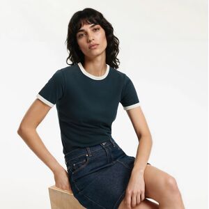 La Redoute Camiseta de manga corta y cuello redondo con ribete en contraste. Talla XS. Color La Redoute Camiseta de manga corta y cuello redondo con ribete en contraste. Talla XS. Color