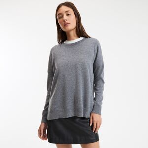 La Redoute Jersey de cachemira con cuello redondo, de punto fino, volumen amplio. Talla L. Color La Redoute Jersey de cachemira con cuello redondo, de punto fino, volumen amplio. Talla L. Color