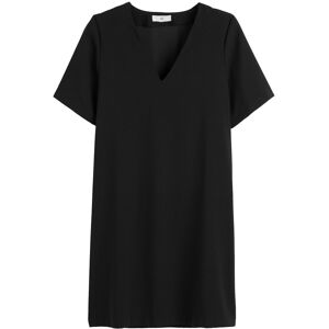 La Redoute Vestido corto, cuello de pico, manga corta. Talla 38. Color La Redoute Vestido corto, cuello de pico, manga corta. Talla 38. Color