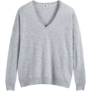 La Redoute Jersey de cachemira con cuello de pico, punto fino, volumen amplio. Talla M. Color La Redoute Jersey de cachemira con cuello de pico, punto fino, volumen amplio. Talla M. Color
