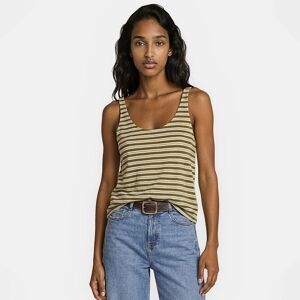 La Redoute Camiseta de tirantes a rayas de lino, cuello redondo y tirantes anchos. Talla S. Color La Redoute Camiseta de tirantes a rayas de lino, cuello redondo y tirantes anchos. Talla S. Color