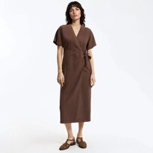 La Redoute Vestido midi envolvente de manga corta. Talla 42. Color La Redoute Vestido midi envolvente de manga corta. Talla 42. Color