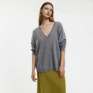 La Redoute Jersey de punto de cachemira fina, cuello de pico, amplio volumen. Talla L. Color La Redoute Jersey de punto de cachemira fina, cuello de pico, amplio volumen. Talla L. Color