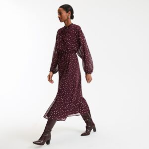 La Redoute Vestido cruzado, estampado de lunares, largo. Talla S. Color La Redoute Vestido cruzado, estampado de lunares, largo. Talla S. Color