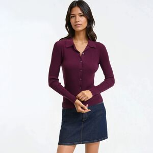 La Redoute Cárdigan con cuello polo de punto fino, con botones. Talla S. Color La Redoute Cárdigan con cuello polo de punto fino, con botones. Talla S. Color