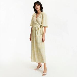 La Redoute Vestido largo cruzado con estampado de flores. Talla 48. Color La Redoute Vestido largo cruzado con estampado de flores. Talla 48. Color