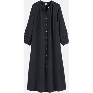 La Redoute Vestido largo evasé, cuello redondo, manga larga. Talla 34. Color La Redoute Vestido largo evasé, cuello redondo, manga larga. Talla 34. Color