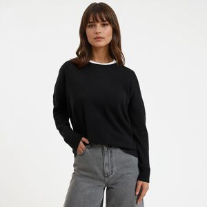 La Redoute Jersey de cachemira con cuello redondo, de punto fino, volumen amplio. Talla L. Color La Redoute Jersey de cachemira con cuello redondo, de punto fino, volumen amplio. Talla L. Color
