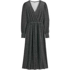 La Redoute Vestido largo cruzado, de lunares. Talla 38. Color La Redoute Vestido largo cruzado, de lunares. Talla 38. Color