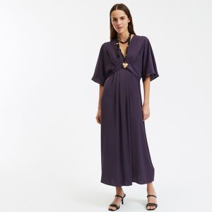 La Redoute Vestido largo evasé, escote en pico, mangas hasta el codo. Talla 36. Color La Redoute Vestido largo evasé, escote en pico, mangas hasta el codo. Talla 36. Color