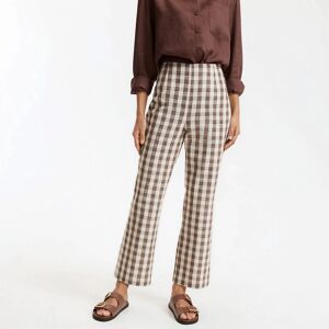 La Redoute Pantalón 7/8 de corte bootcut con estampado de cuadros vichy. Talla 40. Color La Redoute Pantalón 7/8 de corte bootcut con estampado de cuadros vichy. Talla 40. Color