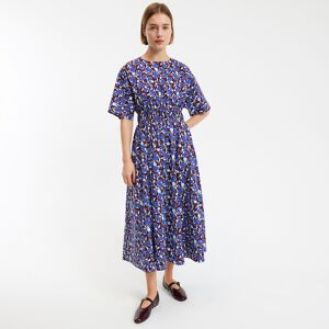 La Redoute Vestido evasé con estampado floral, largo, manga corta. Talla S. Color La Redoute Vestido evasé con estampado floral, largo, manga corta. Talla S. Color