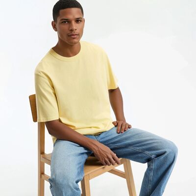 La Redoute Camiseta de algodón con cuello redondo y manga corta, lavado a la piedra, efecto desgastado. Talla S. Color La Redoute Camiseta de algodón con cuello redondo y manga corta, lavado a la piedra, efecto desgastado. Talla S. Color
