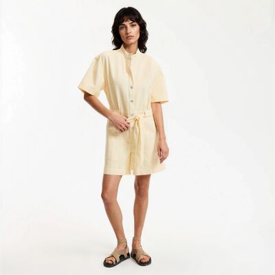 La Redoute Mono vaquero corto, mangas cortas. Talla 40. Color La Redoute Mono vaquero corto, mangas cortas. Talla 40. Color