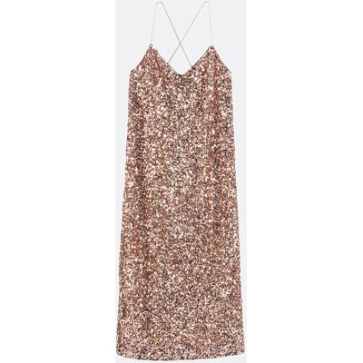 La Redoute Vestido largo de lentejuelas con tirantes finos. Talla 42. Color La Redoute Vestido largo de lentejuelas con tirantes finos. Talla 42. Color