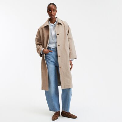 La Redoute Abrigo de botones oversize. Talla XL. Color La Redoute Abrigo de botones oversize. Talla XL. Color