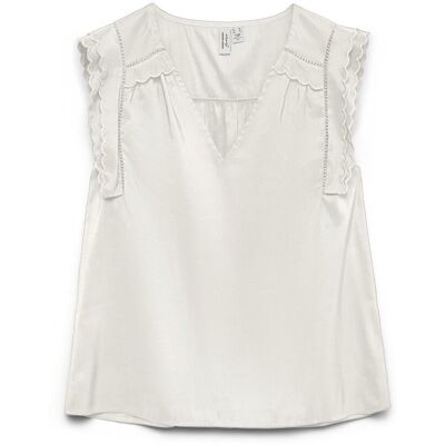 Vero Moda Blusa de manga corta y cuello de pico. Color Vero Moda Blusa de manga corta y cuello de pico. Color