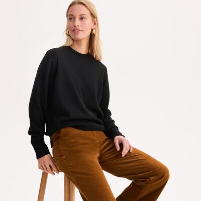 ANNE WEYBURN Jersey de cachemira con cuello redondo, punto fino. Color ANNE WEYBURN Jersey de cachemira con cuello redondo, punto fino. Color