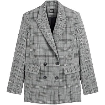 La Redoute Blazer con corte amplio, a cuadros Príncipe de Gales. Talla 36. Color La Redoute Blazer con corte amplio, a cuadros Príncipe de Gales. Talla 36. Color