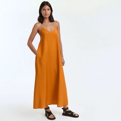 La Redoute Vestido largo de tirantes finos. Talla 44. Color La Redoute Vestido largo de tirantes finos. Talla 44. Color