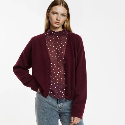 La Redoute Cárdigan abotonado de punto fino de cachemira. Talla S. Color La Redoute Cárdigan abotonado de punto fino de cachemira. Talla S. Color