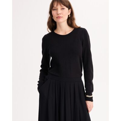 ANNE WEYBURN Jersey de cuello redondo en punto fino de tacto muy suave. Color ANNE WEYBURN Jersey de cuello redondo en punto fino de tacto muy suave. Color