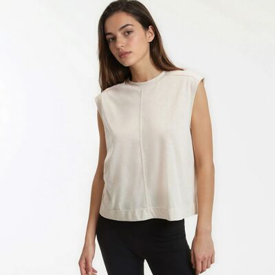 La Redoute Camiseta con cuello redondo, sin mangas. Talla XS. Color La Redoute Camiseta con cuello redondo, sin mangas. Talla XS. Color