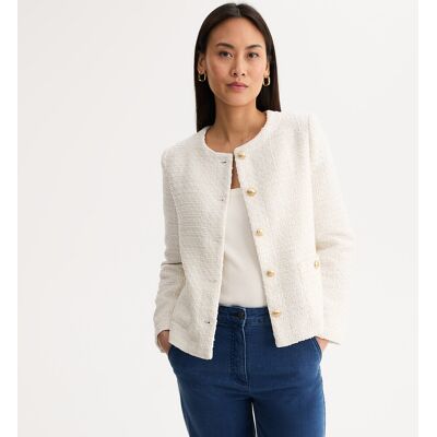 ANNE WEYBURN Chaqueta corta de tweed, corte recto y botones dorados. Color ANNE WEYBURN Chaqueta corta de tweed, corte recto y botones dorados. Color