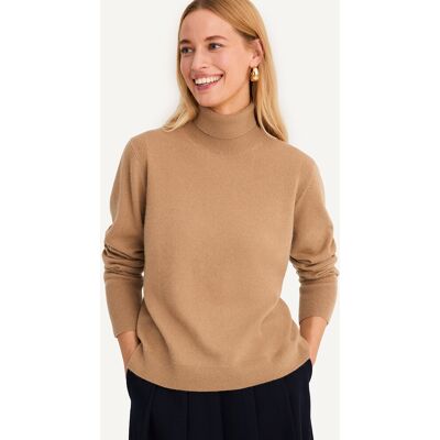 ANNE WEYBURN Jersey de cuello alto de cachemira, punto fino. Color ANNE WEYBURN Jersey de cuello alto de cachemira, punto fino. Color