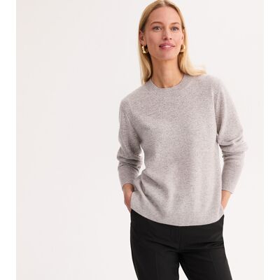 ANNE WEYBURN Jersey de cachemira con cuello redondo, punto fino. Color ANNE WEYBURN Jersey de cachemira con cuello redondo, punto fino. Color